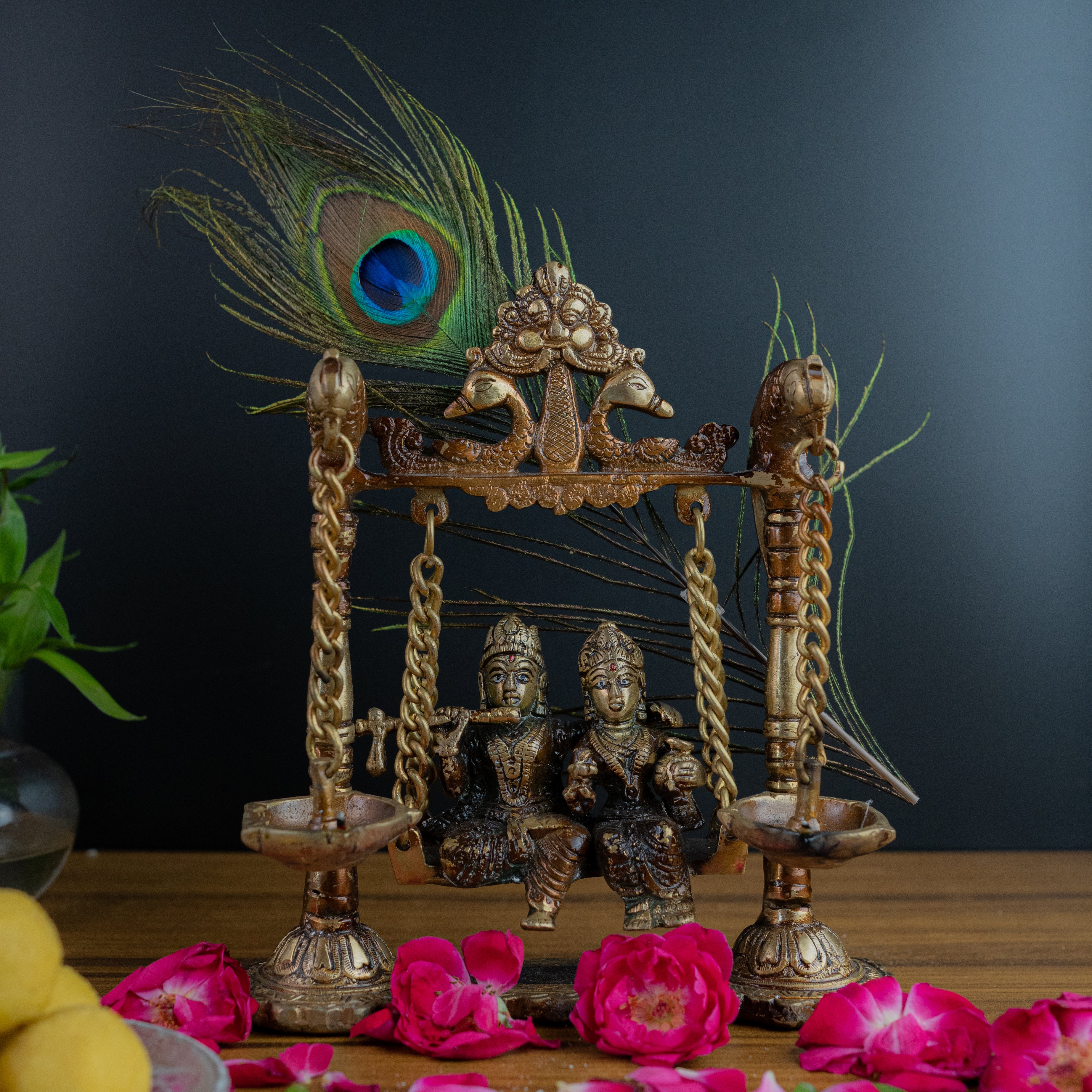 Radha Krishna God Idol on Swing (Jhoola)