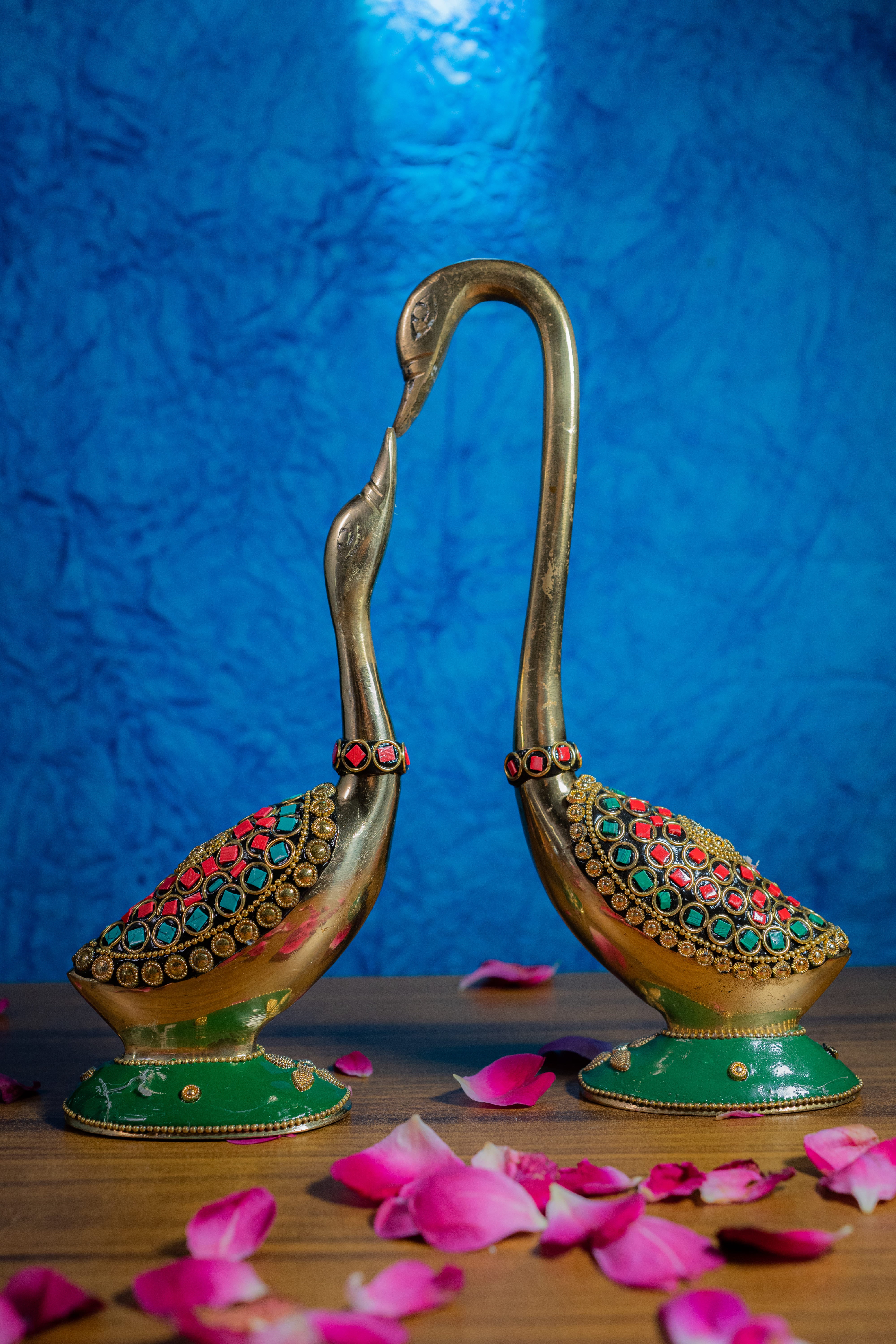 Brass Swan Pair Handicraft
