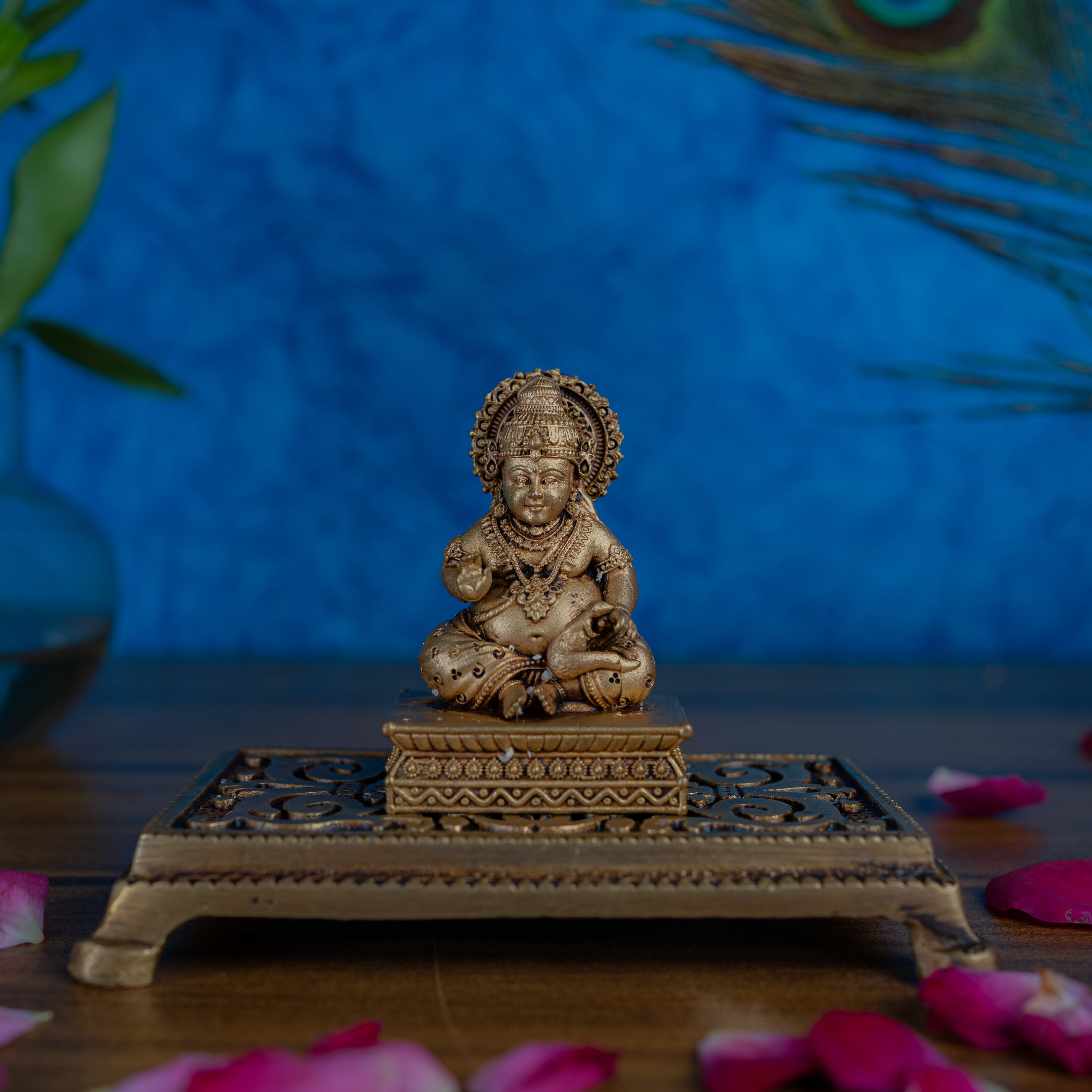 Brass Superfine Kuber God with Aasan