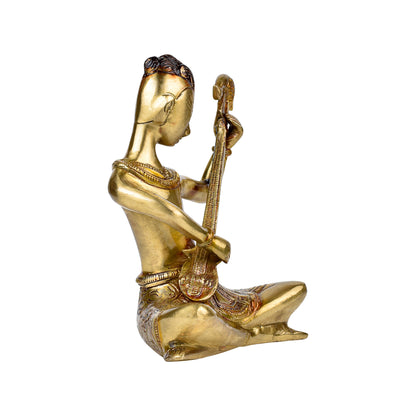 Brass Musician Figurative Pair