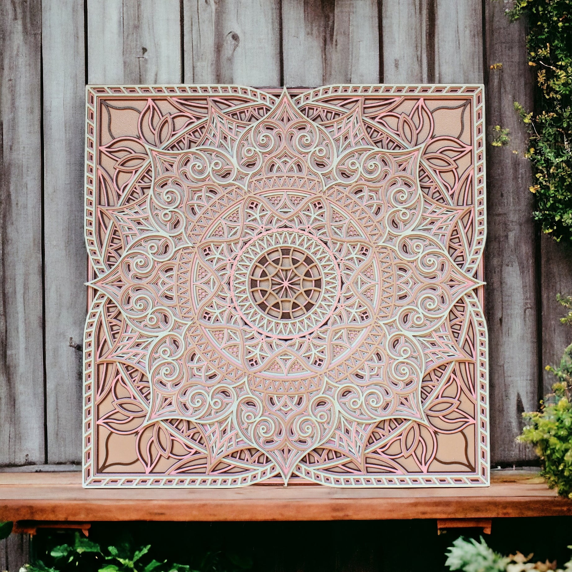 Wooden Handicraft Square - 12 Layers