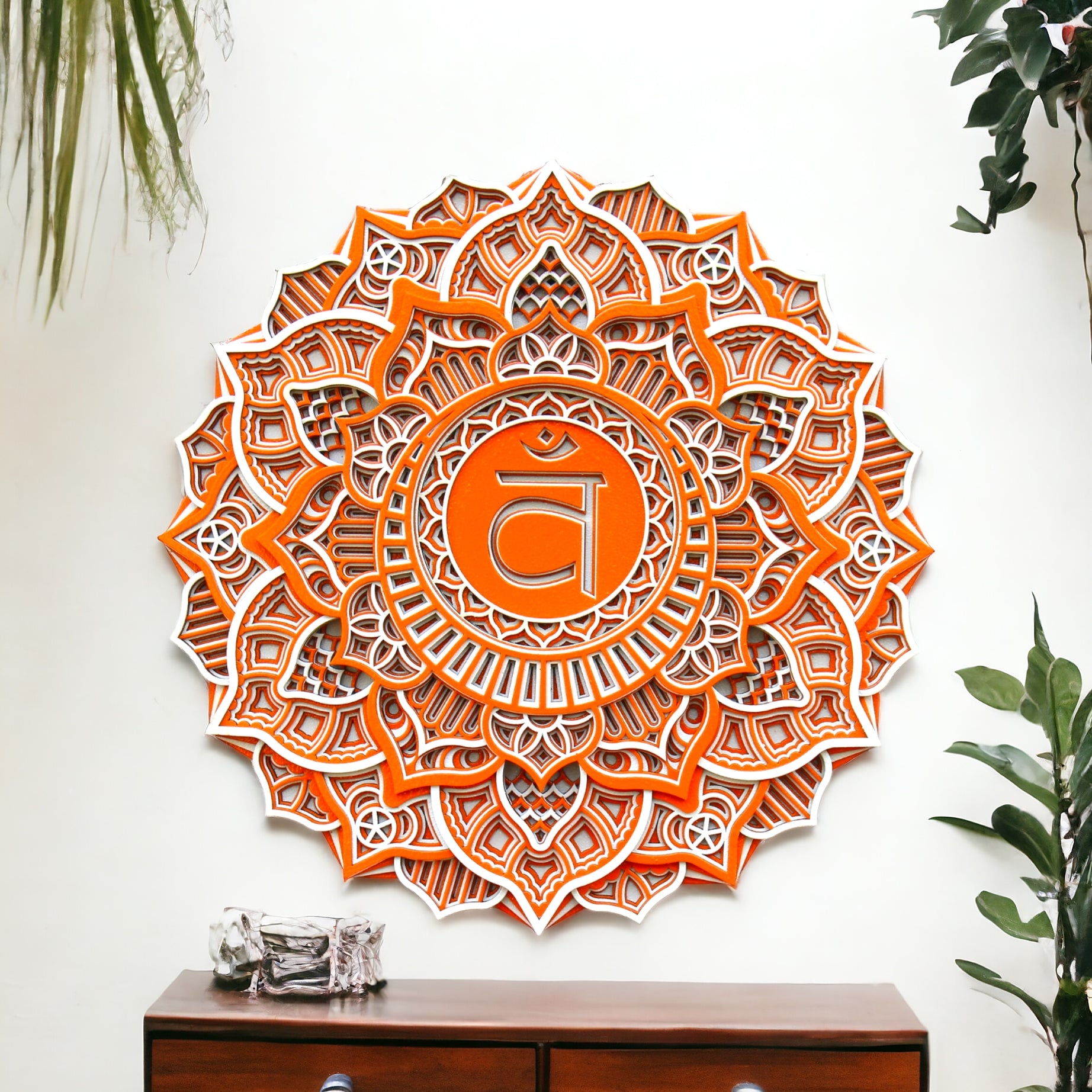 Sacral Chakra Mandala Art- Healing, Seven chakras, Perfect gift & Decor, Meditation